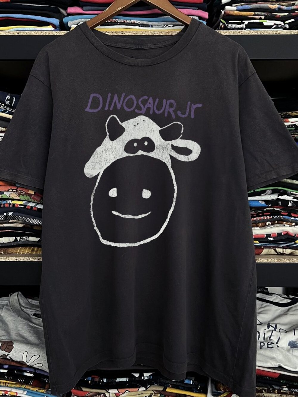90s Dinosaur Jr Cow Black Tee